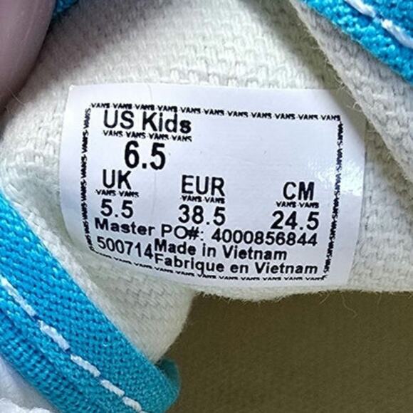 Brand New Vintage Vans Blue Checkerboard with Box Youth/Mens 6.5, Womens Size 8 - Picture 6 of 7